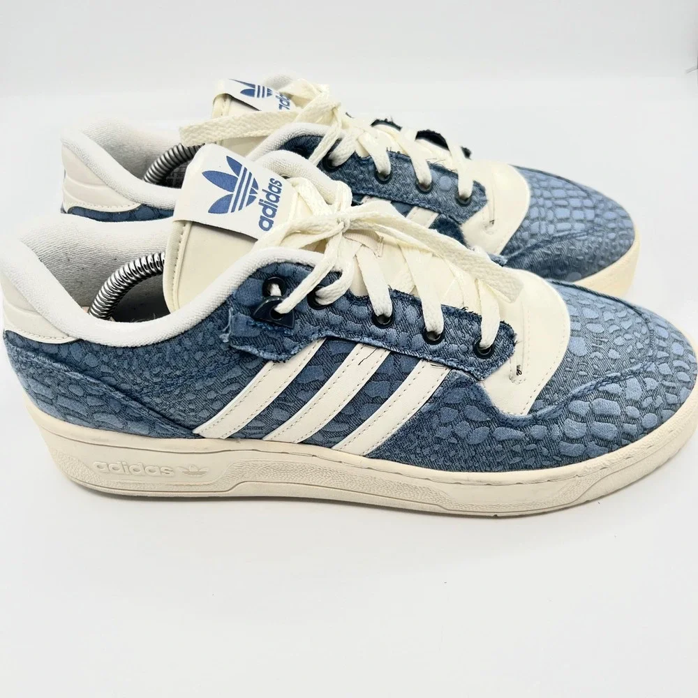 Adidas Rivalry Low Snake Jaquard Pack Crew Blue‎ White IE4871 Men's US 10